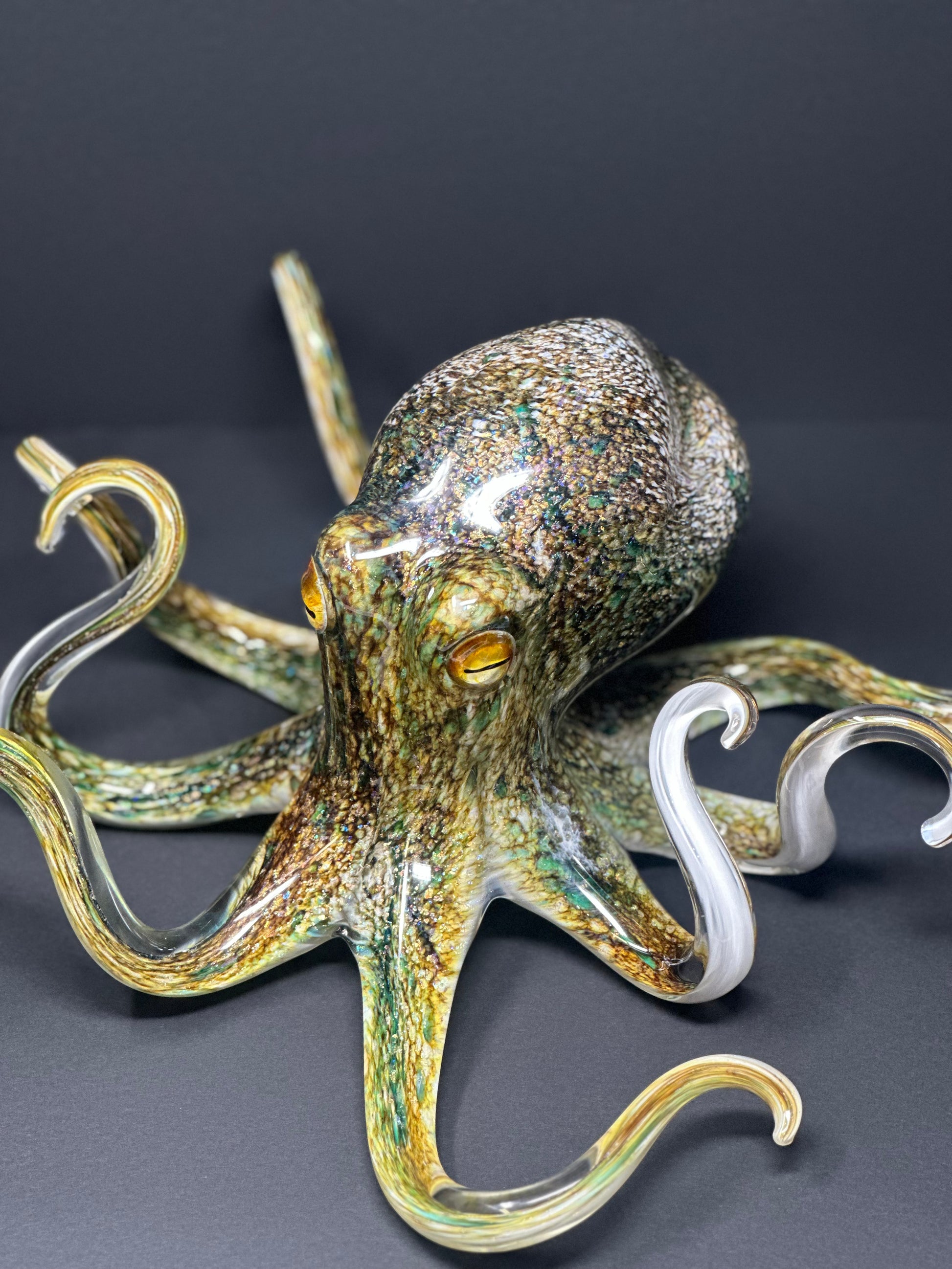 Tonal Octopus Earth Tones Octopus – Hopko Art Glass